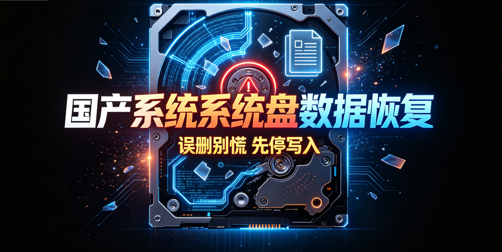 系统盘的数据盘误删｜国产系统恢复要点